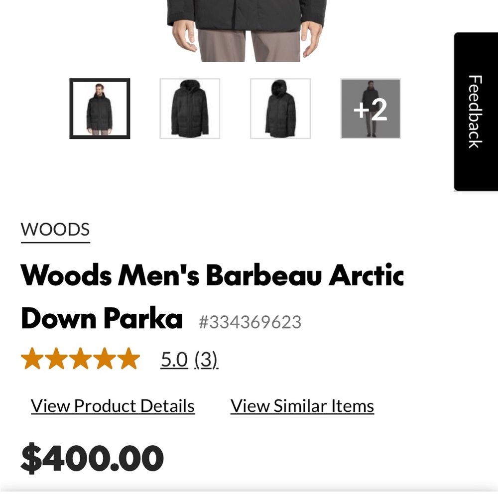 Men's Black Puffer Jacket - Picture 3 of 5